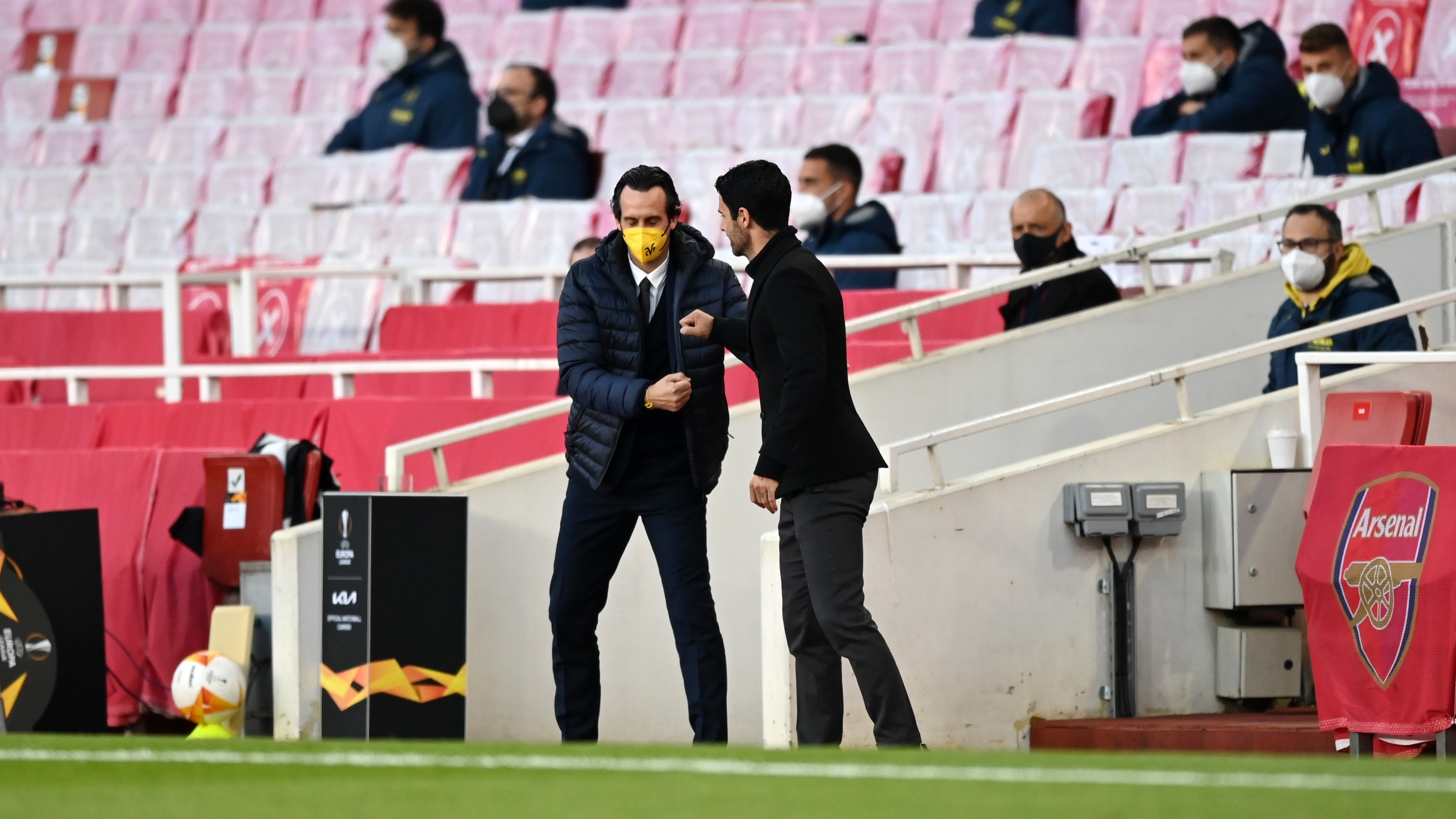 Emery & Arteta before the match (©Shaun Botterill/Gallo Images)